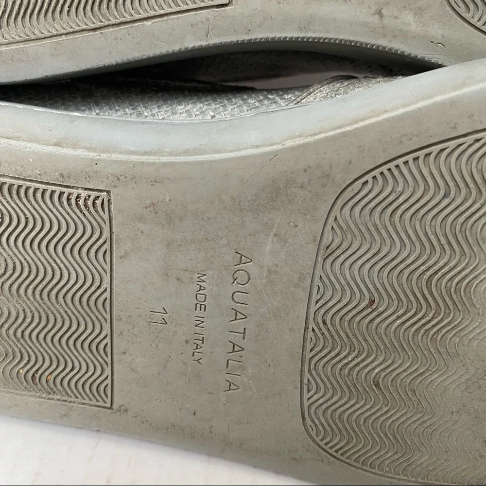 Aquatalia Italian Woven Leather Slip On Shoes